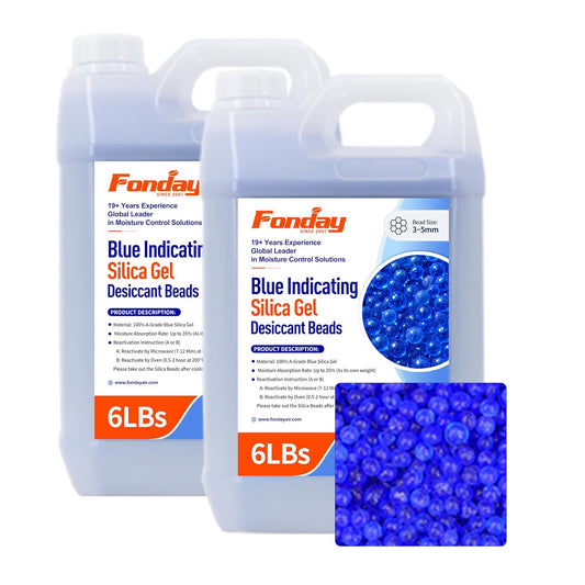12LBS Premium Moisture Indicating Silica Gel Desiccant Beads (Blue)