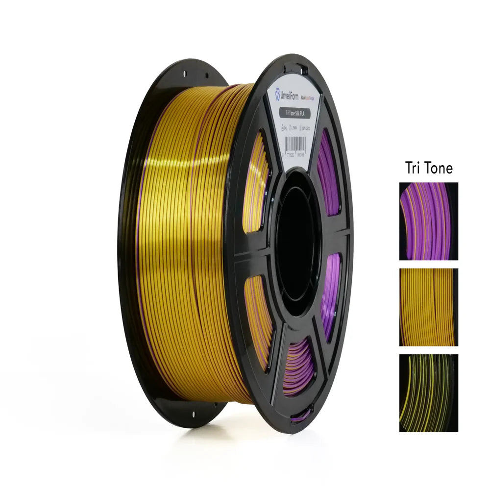 Black/Gold/Purple - Unveil Form Tri Tone Silk PLA