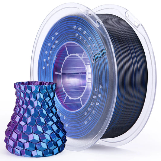Silk Blue Purple Black